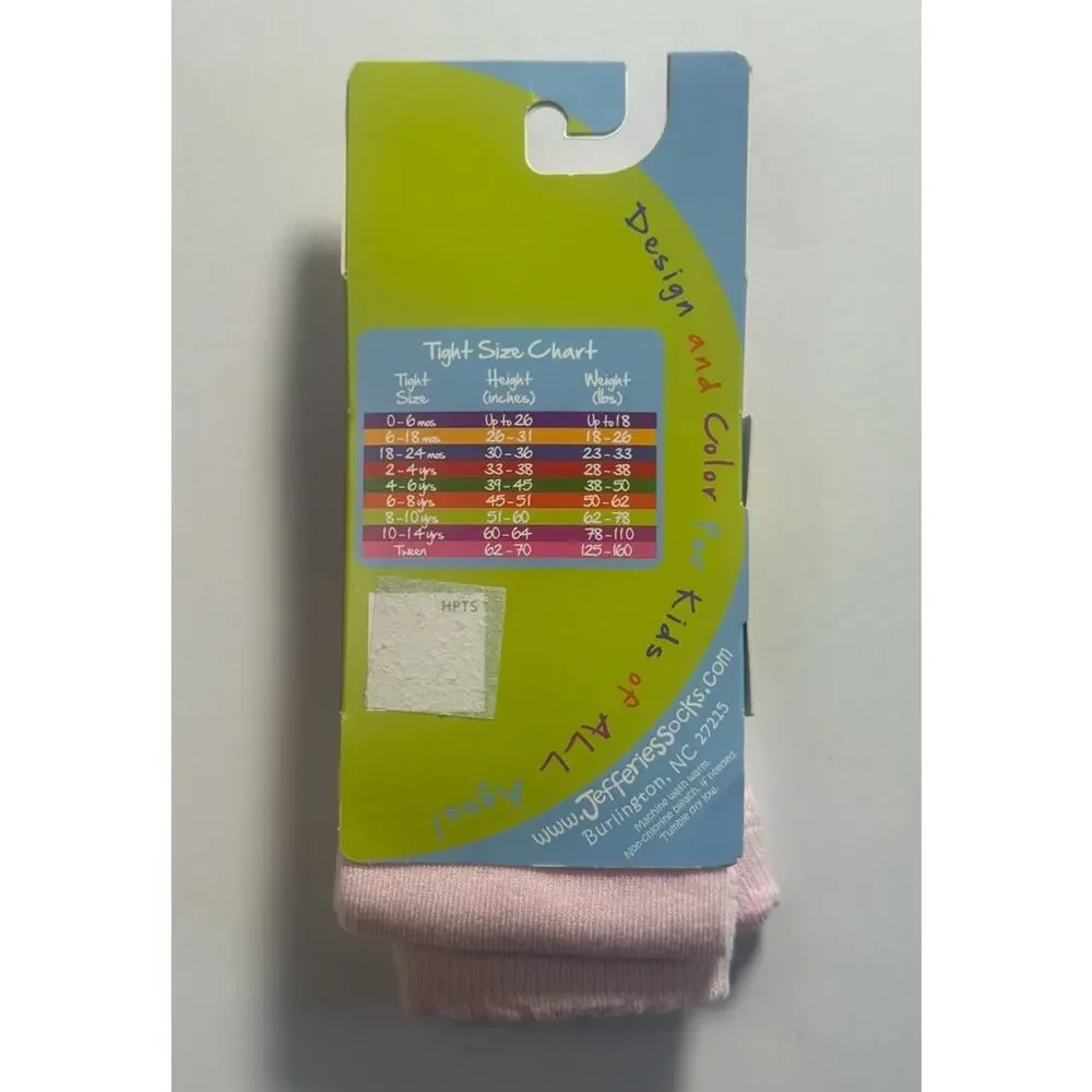 Jefferies Girls Tights Light Pink Size 18-24 Months Footless NWT